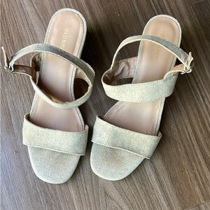 Old Navy Tan Sandals with Elegant Block Heel